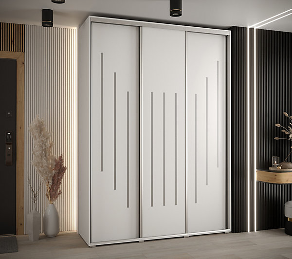 Armoire Davos 10 a portes coulissantes H. 235,2 x L. 180 x P. 45 3 portes