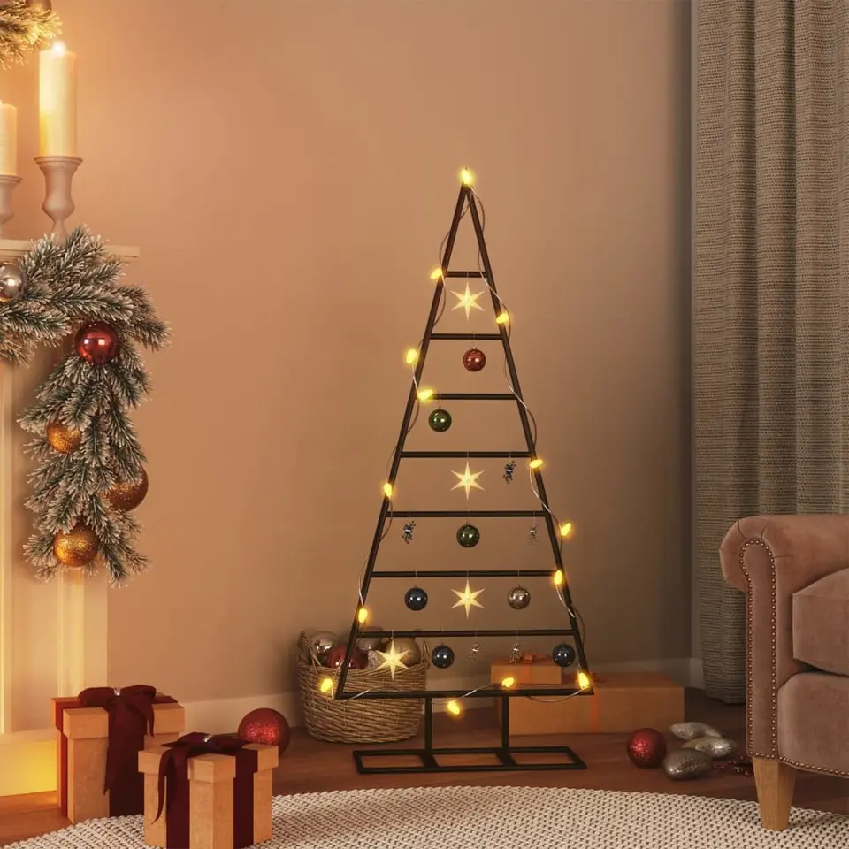 vidaXL - Metalen Kerstboom - Zwart - 125 cm