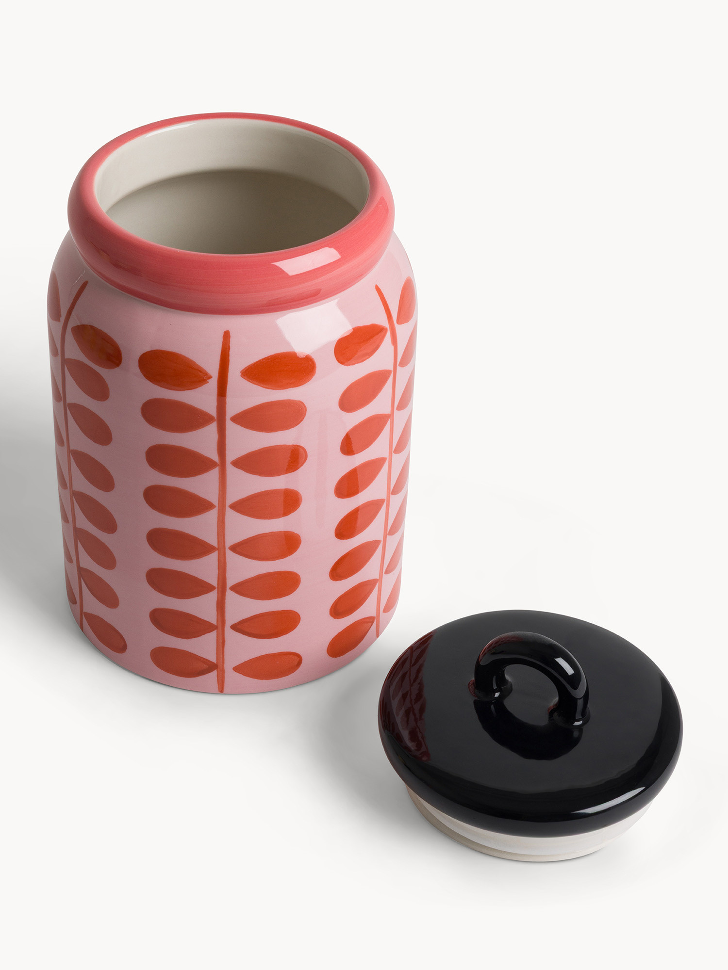 Barattolo in ceramica motivo fiorellini