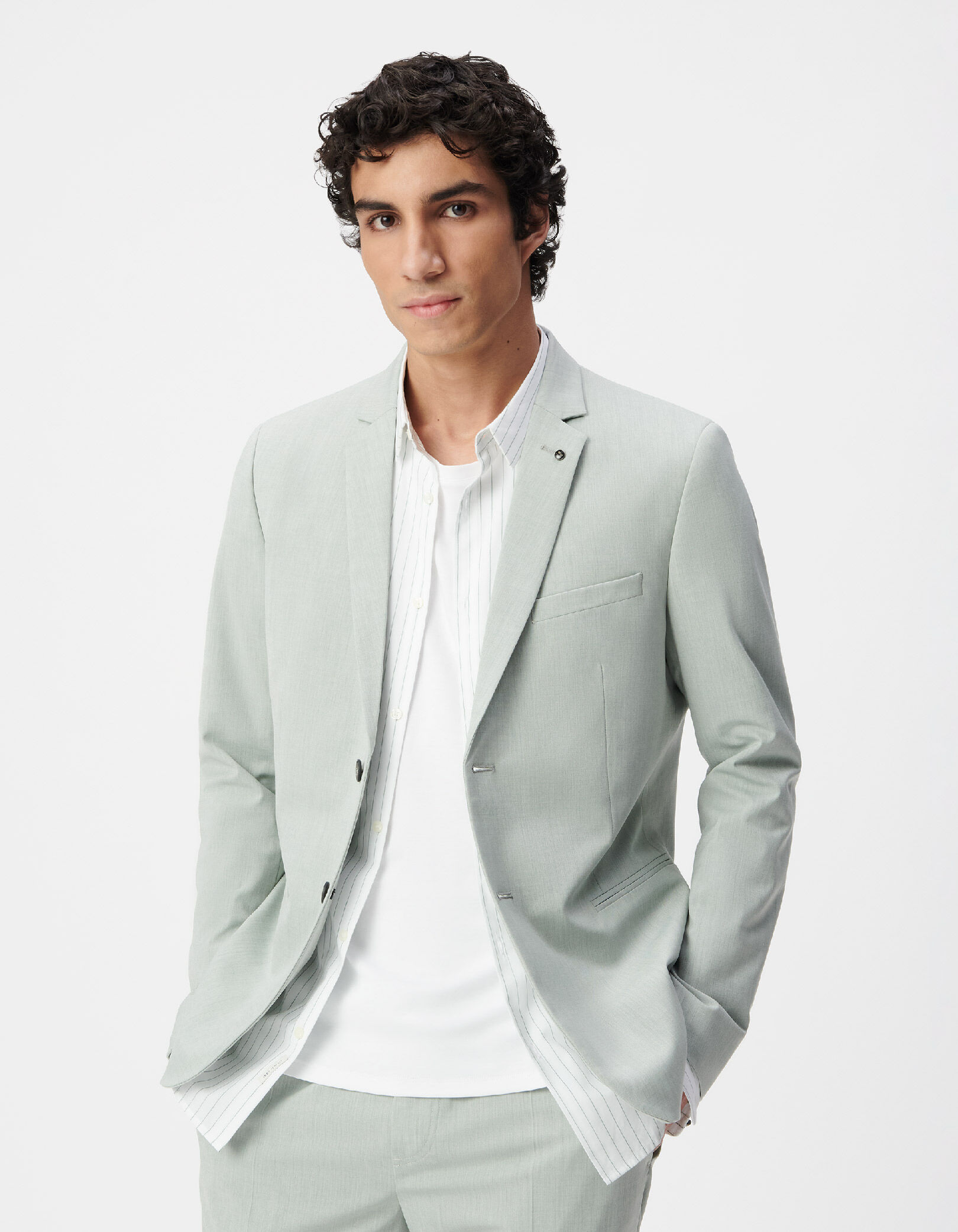 Veste de costume vert amande Homme