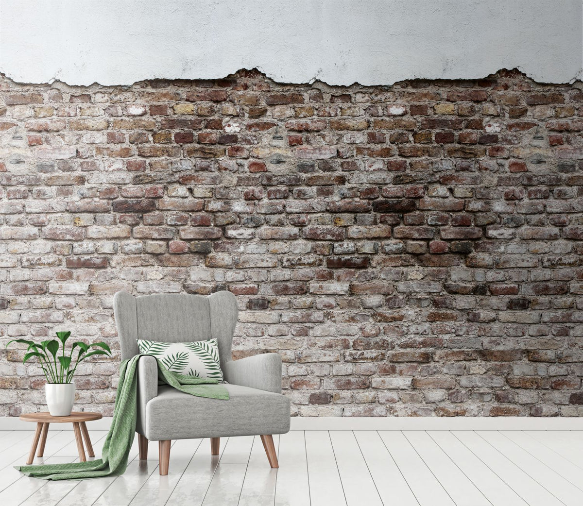 One Wall one Role fotobehang steen grijs, zwart en wit - 159 x 280 cm - AS-383331