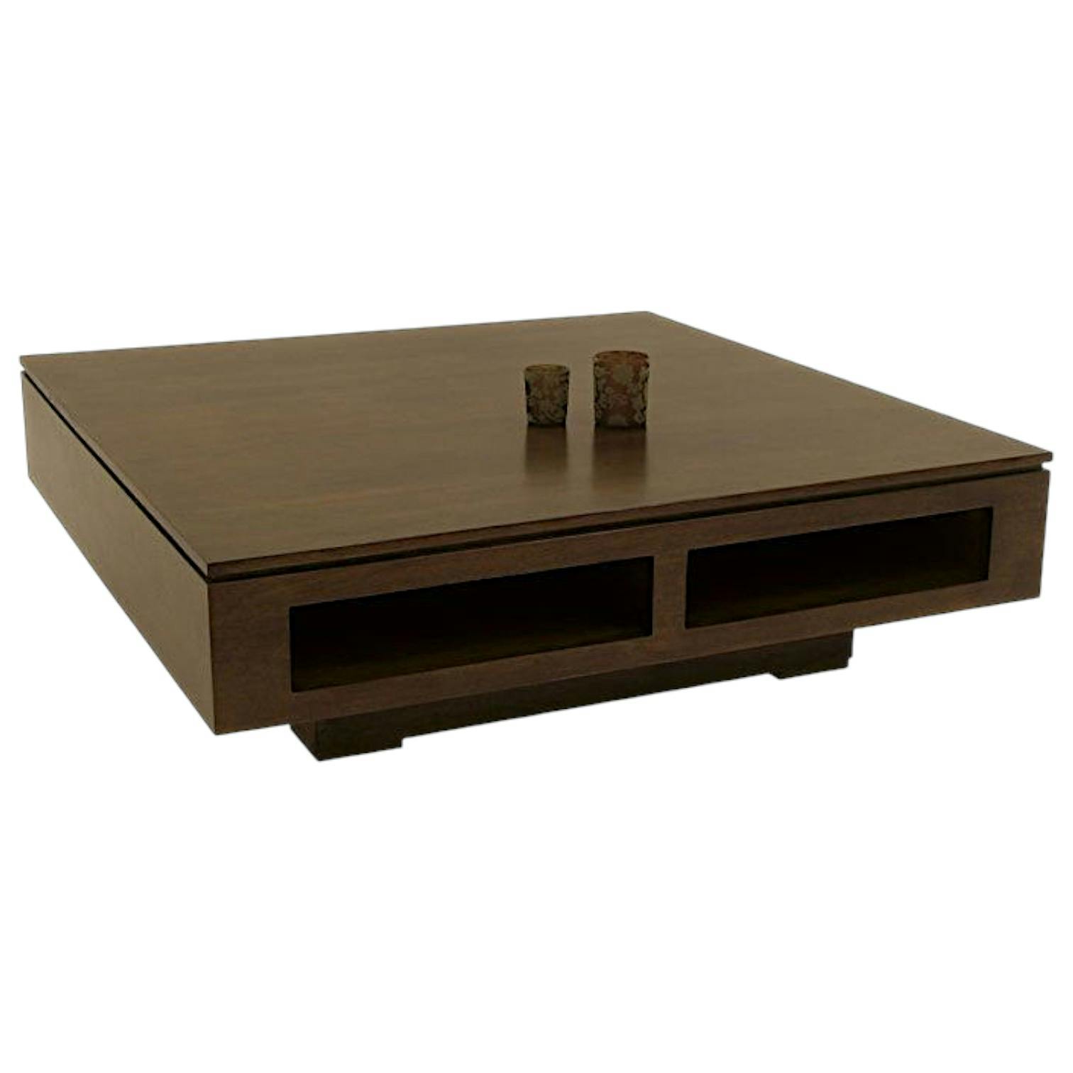 Table basse 1 niche hévéa 100X100cm HELENA