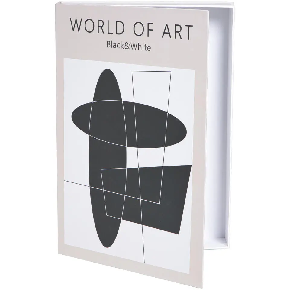 Opbergboek World of Art zwart/wit - 5x30x21 cm