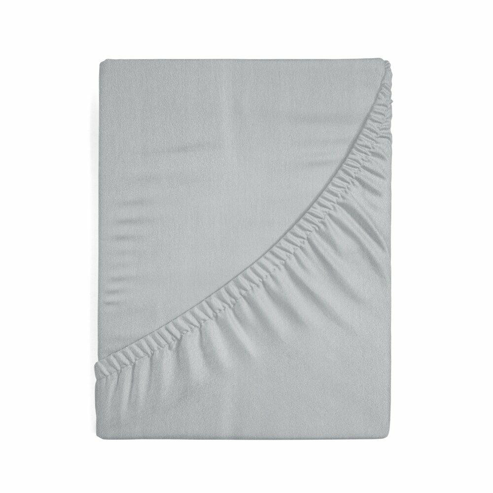 Prześcieradło Jersey Srebrne 220x200 z Gumką