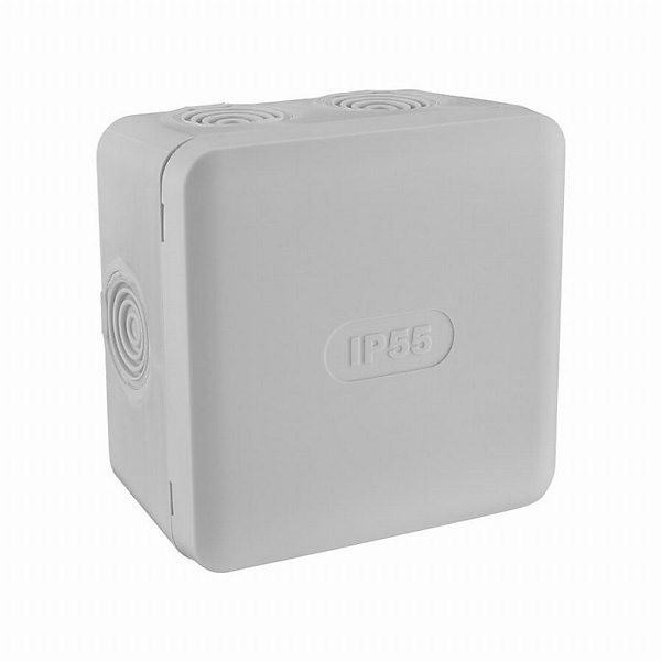 Boîte de dérivation en saillie, étanche IP55 DEBFLEX 85x85x50 mm, gris (réf. 718806) - marque 14566.
