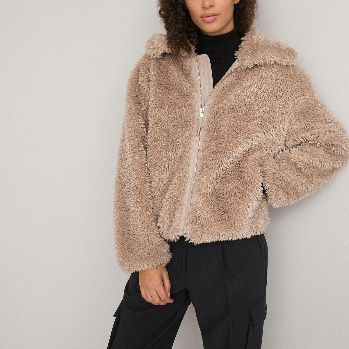 Manteau imitation fourrure