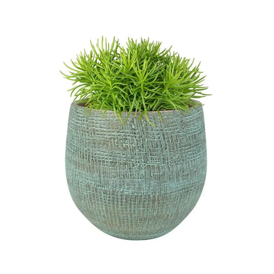 Steege Plantenpot - moderne look - blauw - 22 x 20 cm