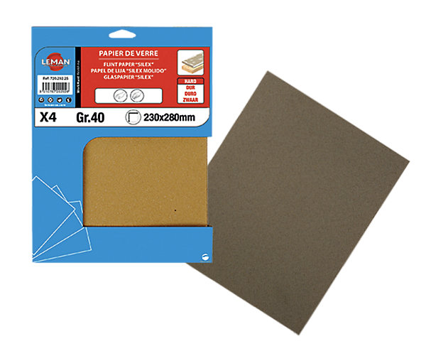PAPIER DE VERRE 230X280 GR 120 SILEX - 9723112 - LEMAN