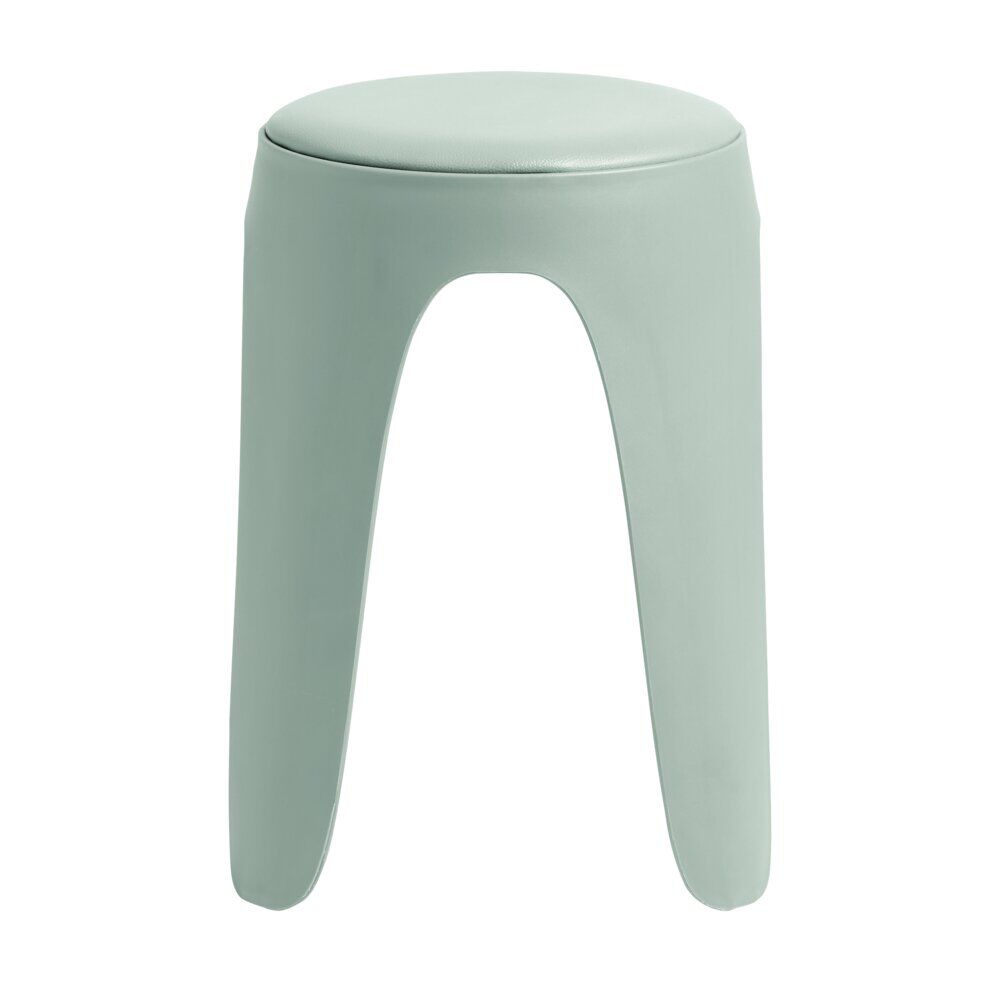Tabouret rond Spiro pieds fins plastique vert Ø33xH46cm