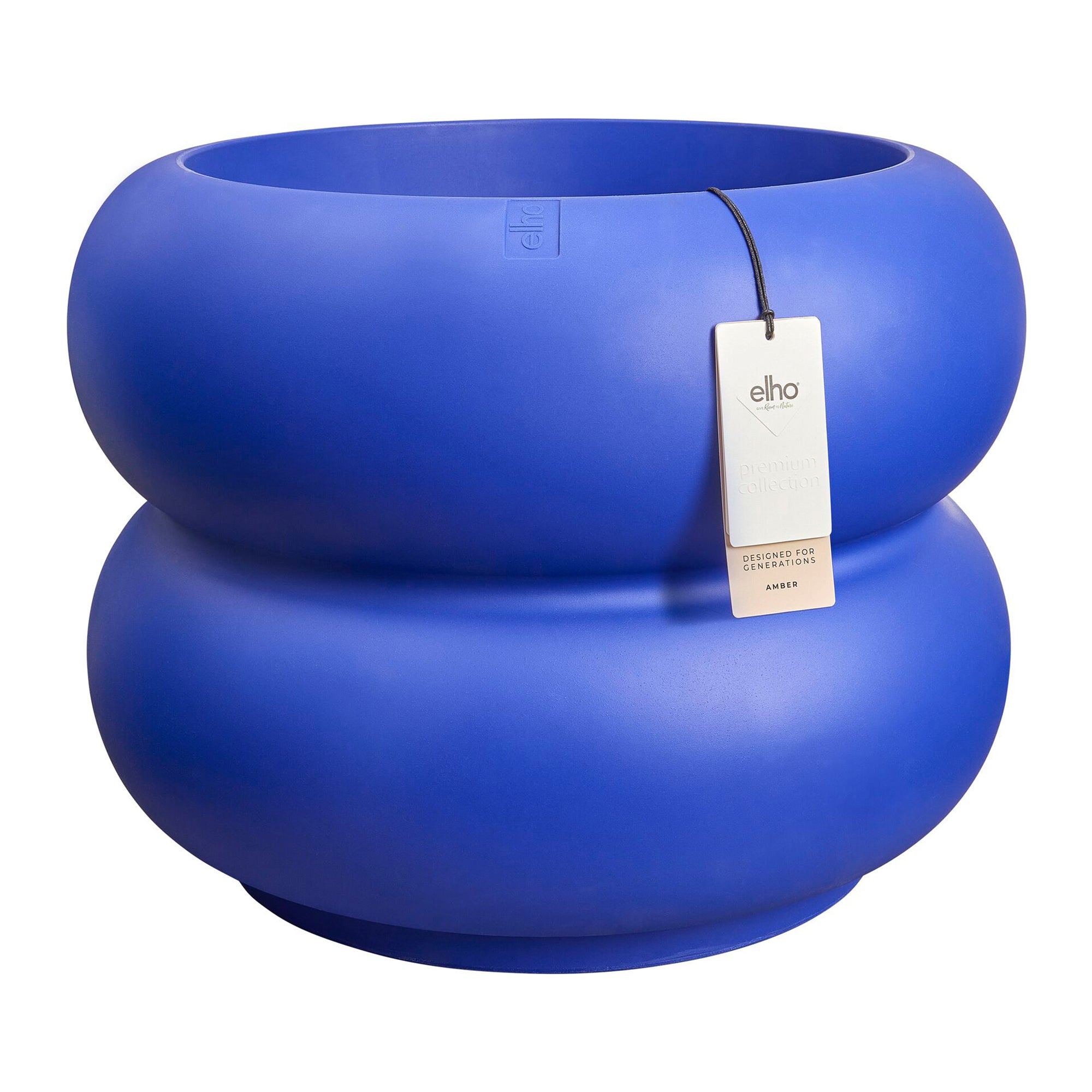 Elho Amber Roll Low 60 - Royal blue - Ø 60 x H 46 cm - Binnen en Buite