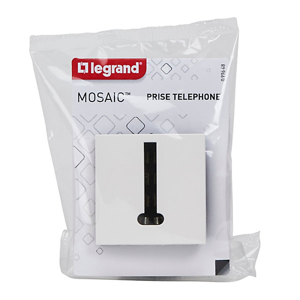 Mécanisme prise téléphone 2 modules Legrand Mosaïc