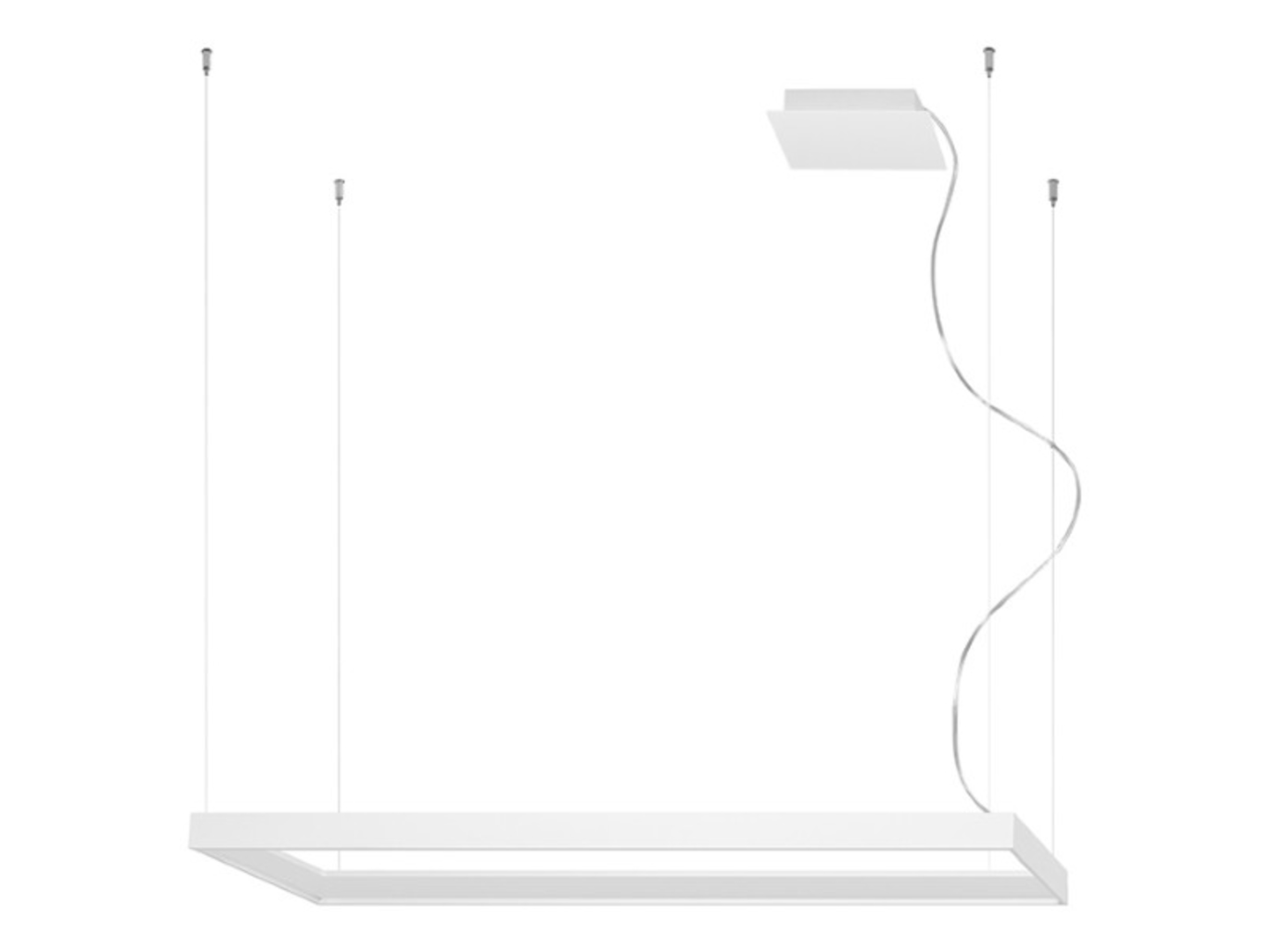 Lampa wisząca Tuula LED aluminiowa biała