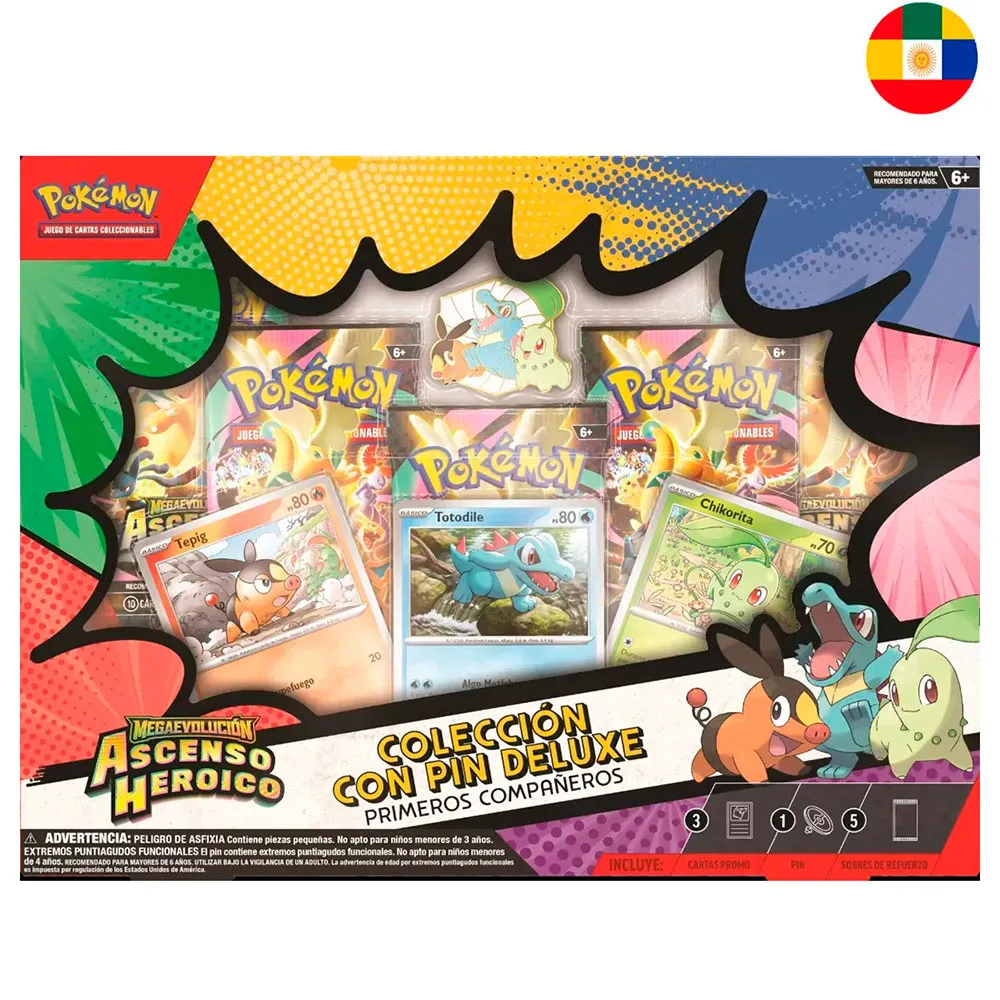 Pokemon Trading Card Game First Partners Deluxe Pin Collection Latin spanish