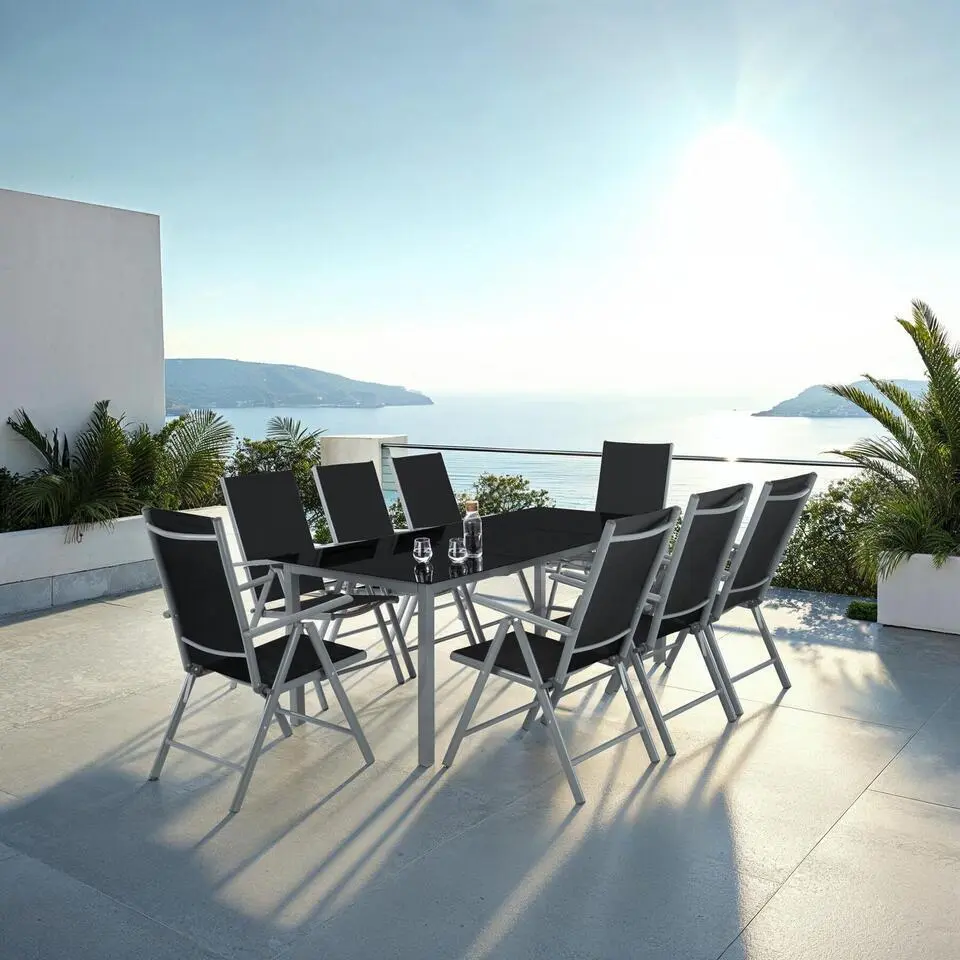 tectake Aluminium tuinset 8 1 - Antraciet