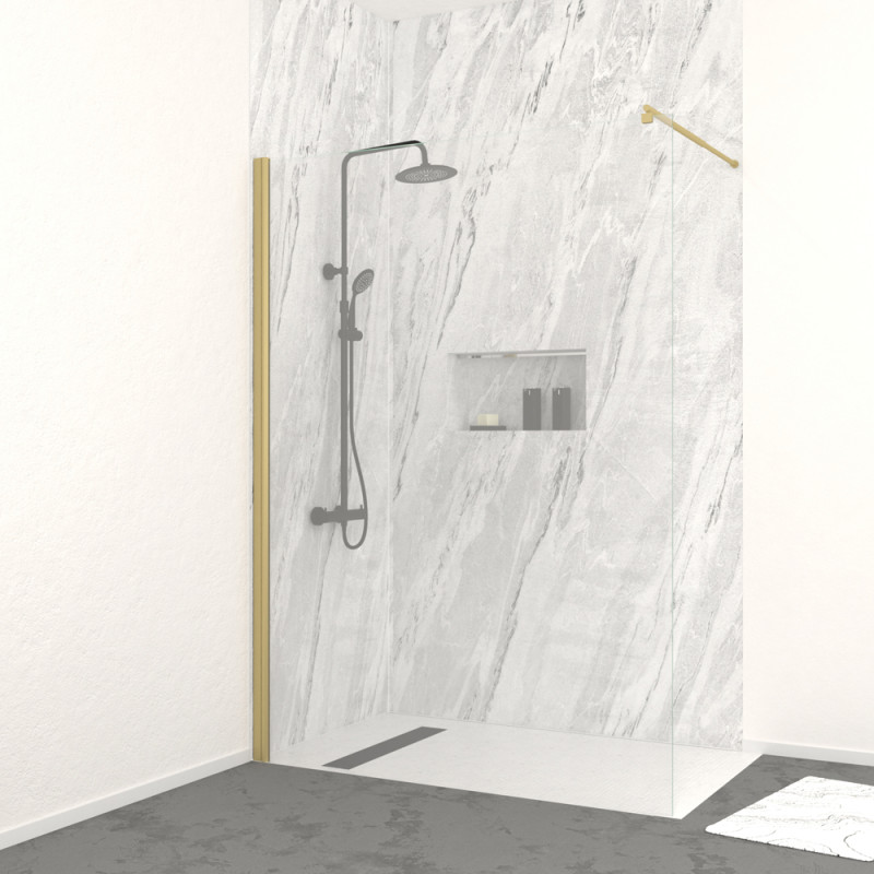 Paroi de douche Parma 2 or 140 x 200 cm AURLANE