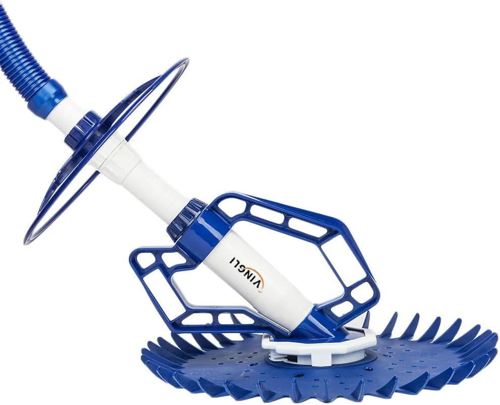 Pool vacuum cleaning machine (floor type) - Indoor and outdoor automatic pool cleaner, equipped with a 33-foot long hose (navy blue)(Nave Blue)