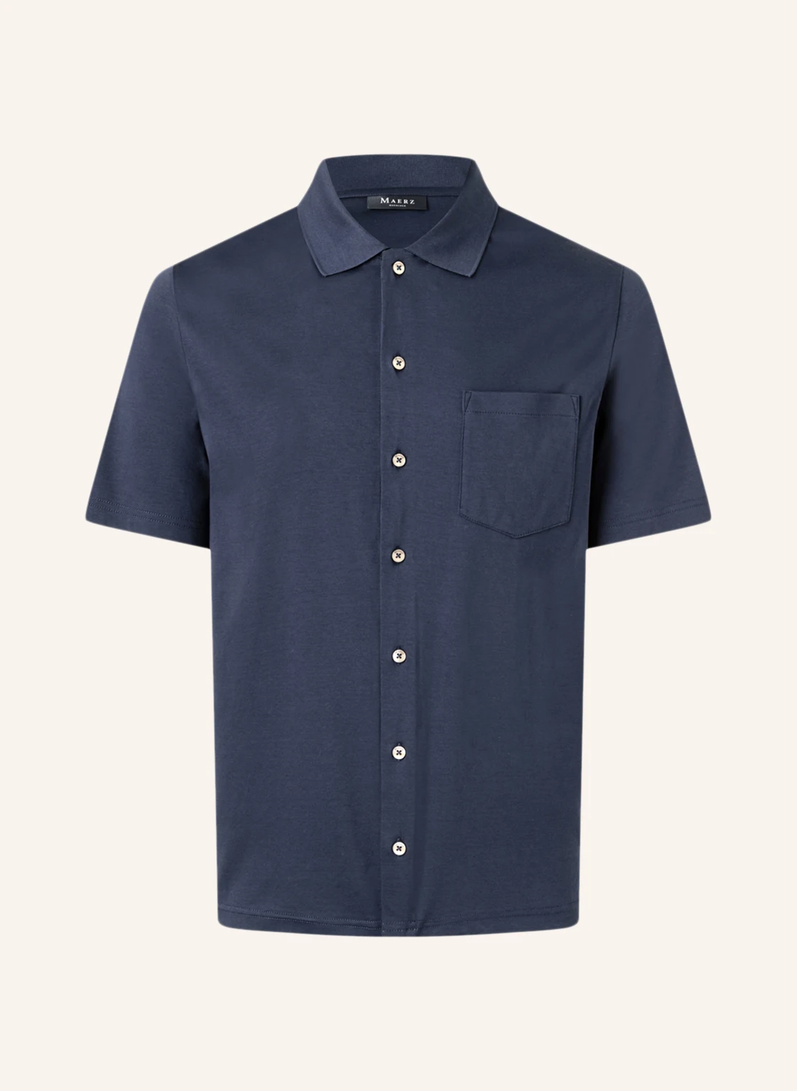 MAERZ MUENCHEN Kurzarm-Hemd Regular Fit aus Jersey
