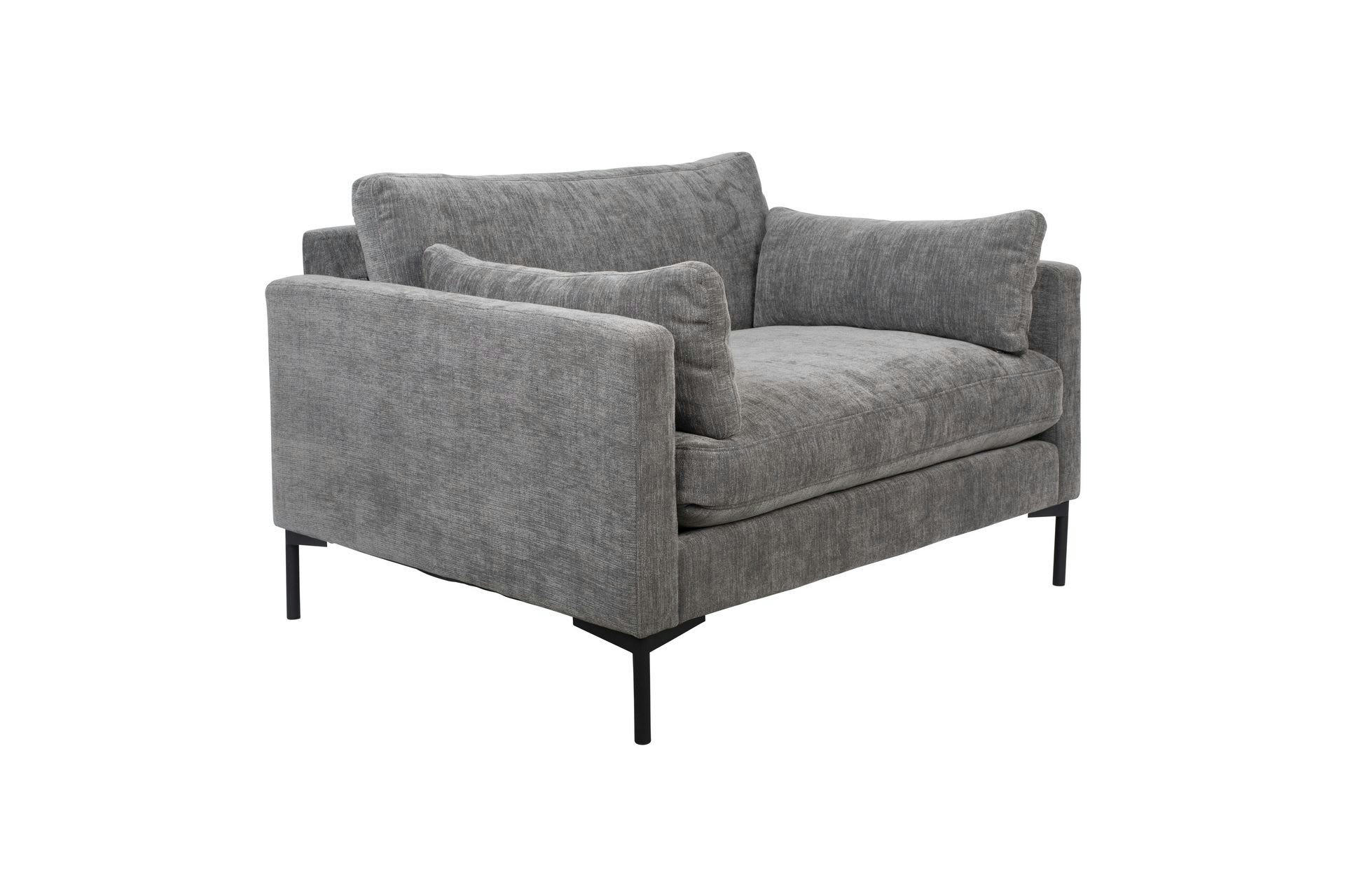 LOVE SEAT - Fauteuil en tissu anthracite