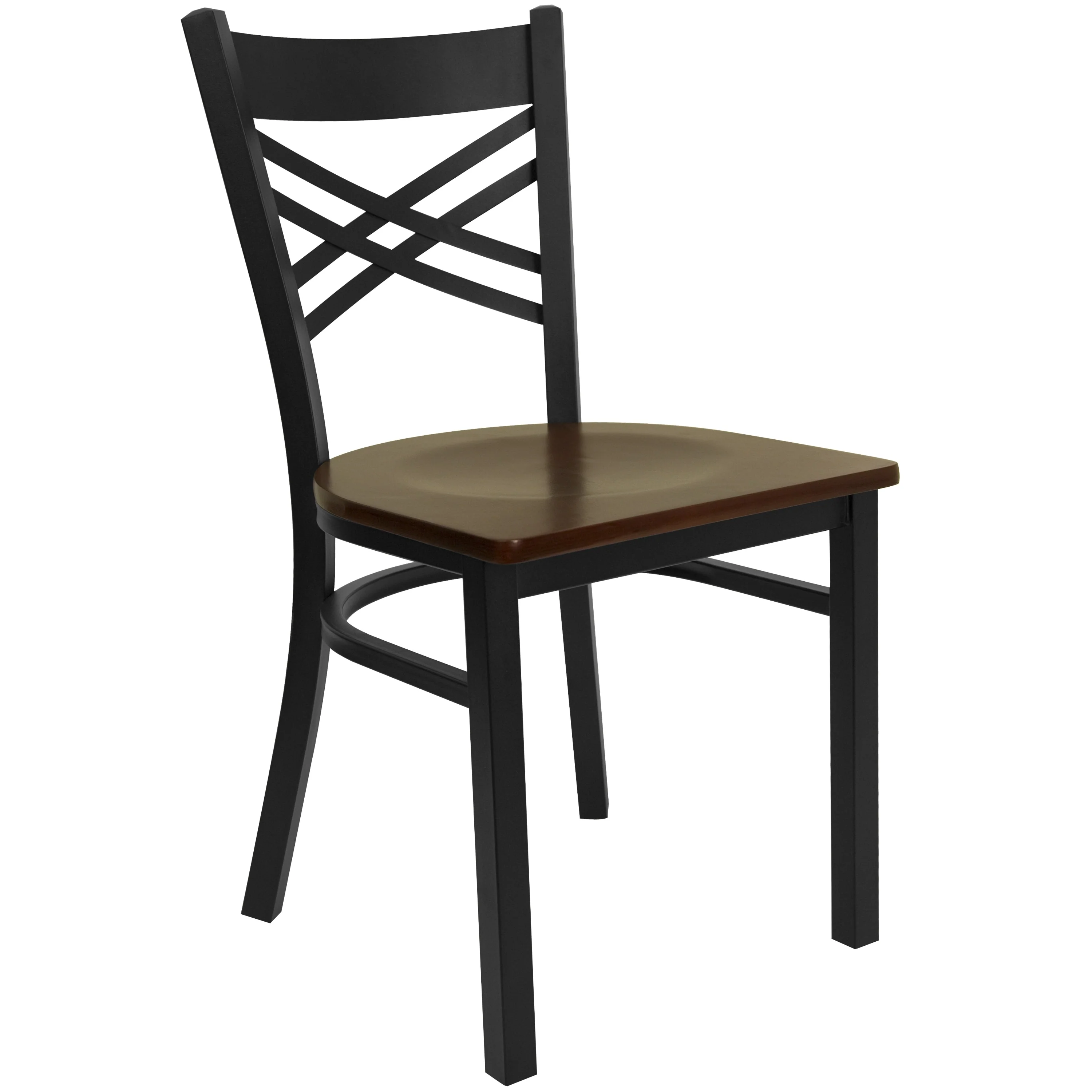 X'' Back Metal Restaurant Chair - 16.5W x 17D x 32.25H - 16.5W x 17D x 32.25H