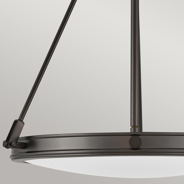 Lampa wisząca oksydowana czerń-opalowy COLLIER 4xE14x40W Hinkley