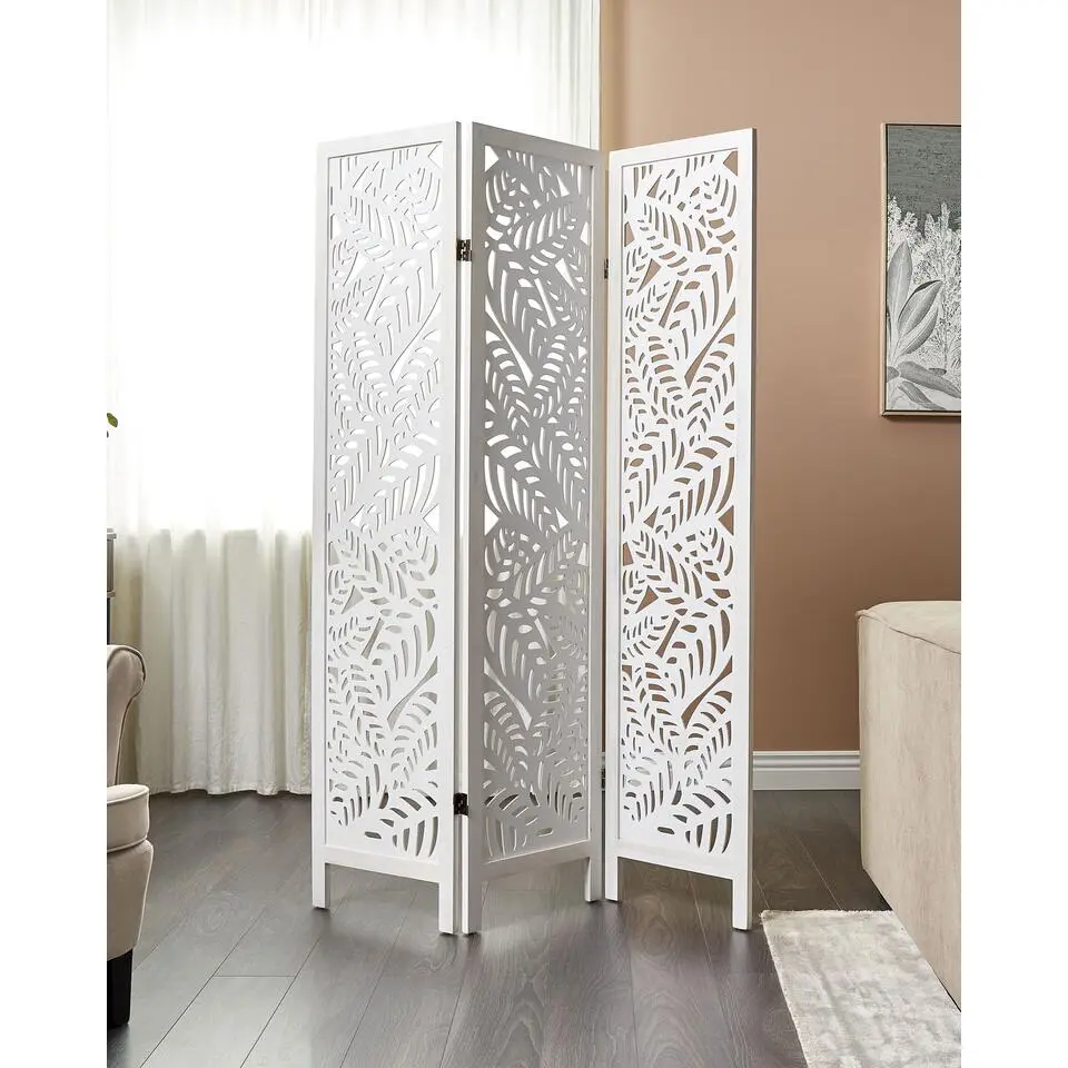 MELAGO - Kamerscherm - Wit - Hout