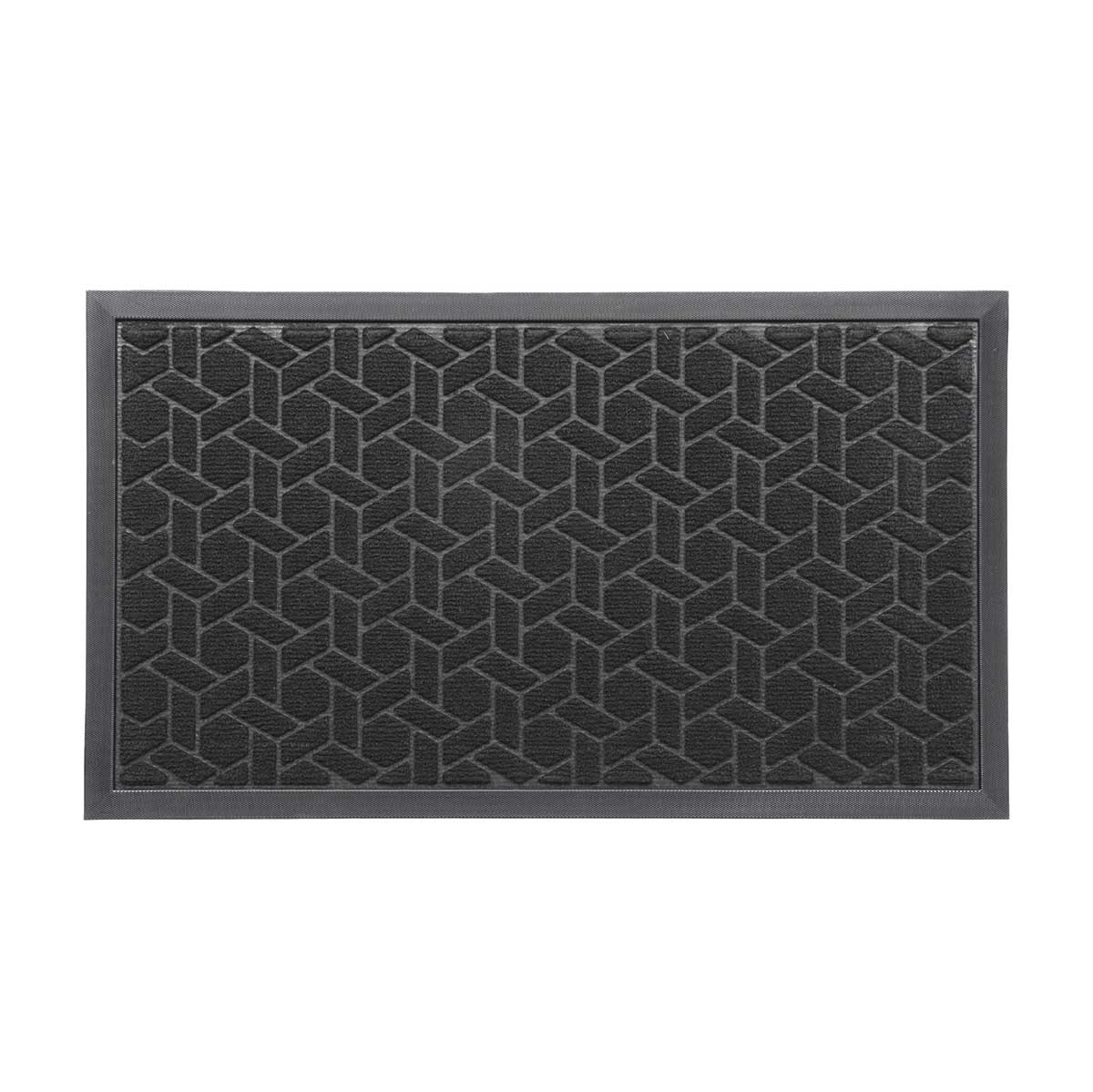 Tapete cubique preto 43x75cm