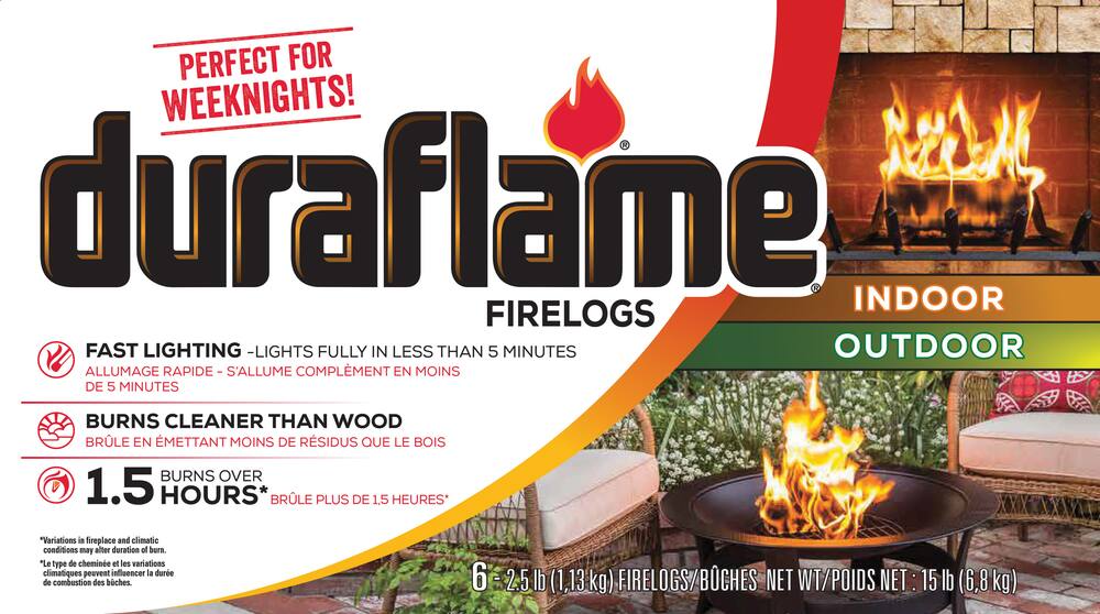 Duraflame Fast-Lighting Eco-Responsible Fire Logs, 6-pk, 2.5-lb