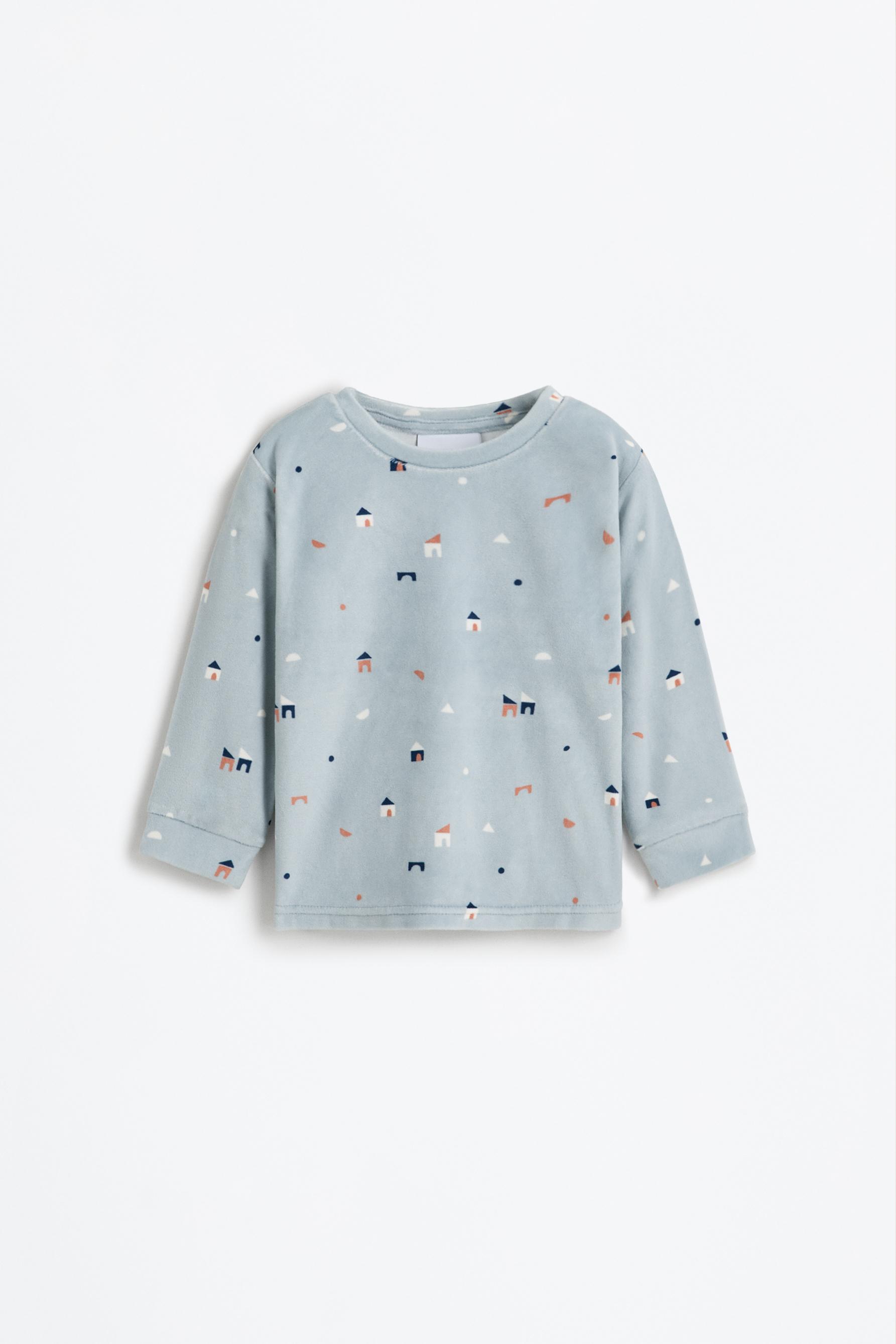Pijama estampado aterciopelado
