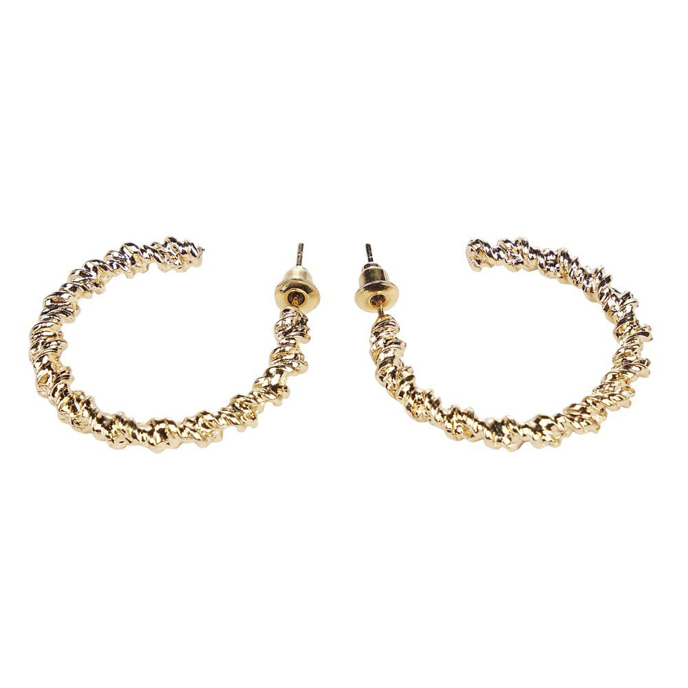 Boucles d'oreilles femme créoles en métal Ø3,5cm (3 modèles)