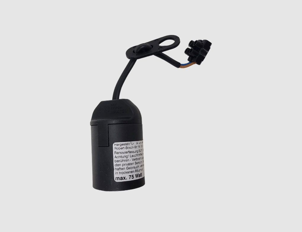 Lampenfassung E27 60W Schwarz