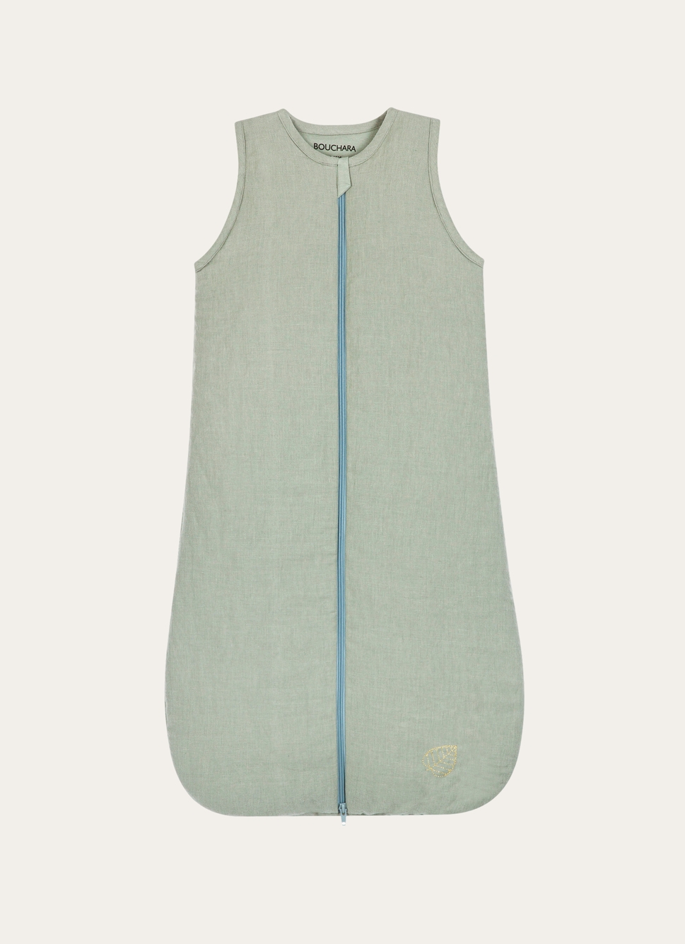 GIGOTEUSE EN LIN ET COTON BRODERIE FEUILLE MOUSSE