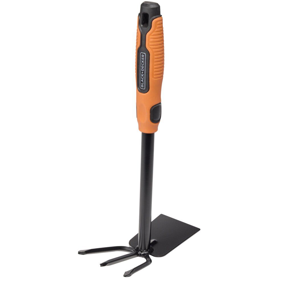 Serfouette à main métal et manche plastique orange 33x18xH8cm