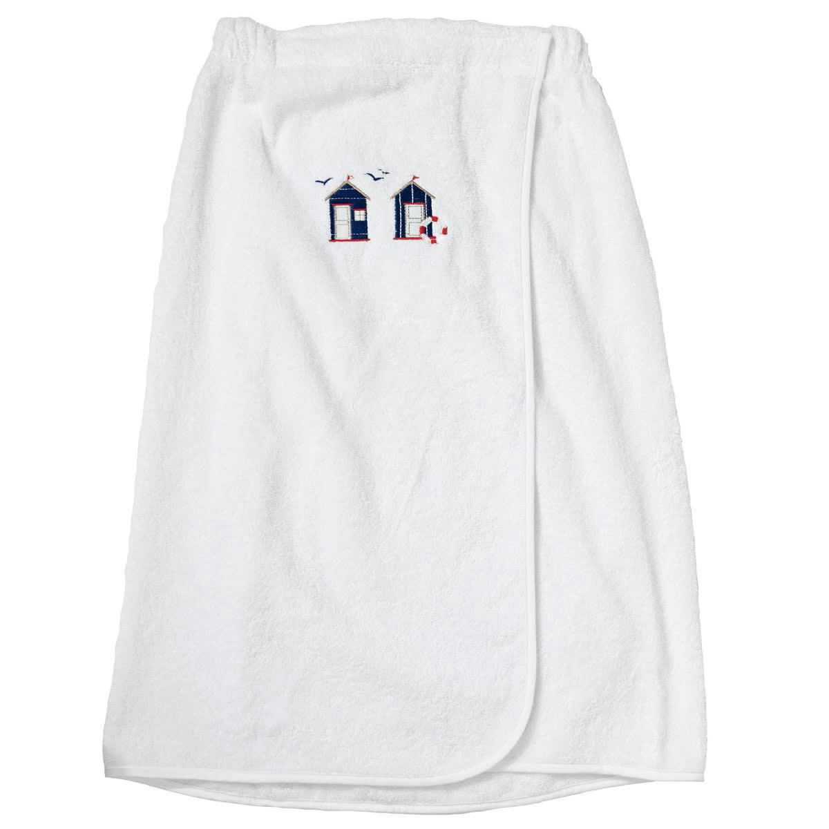 CABINE 21 - Paréo de bain en coton Blanc Taille unique