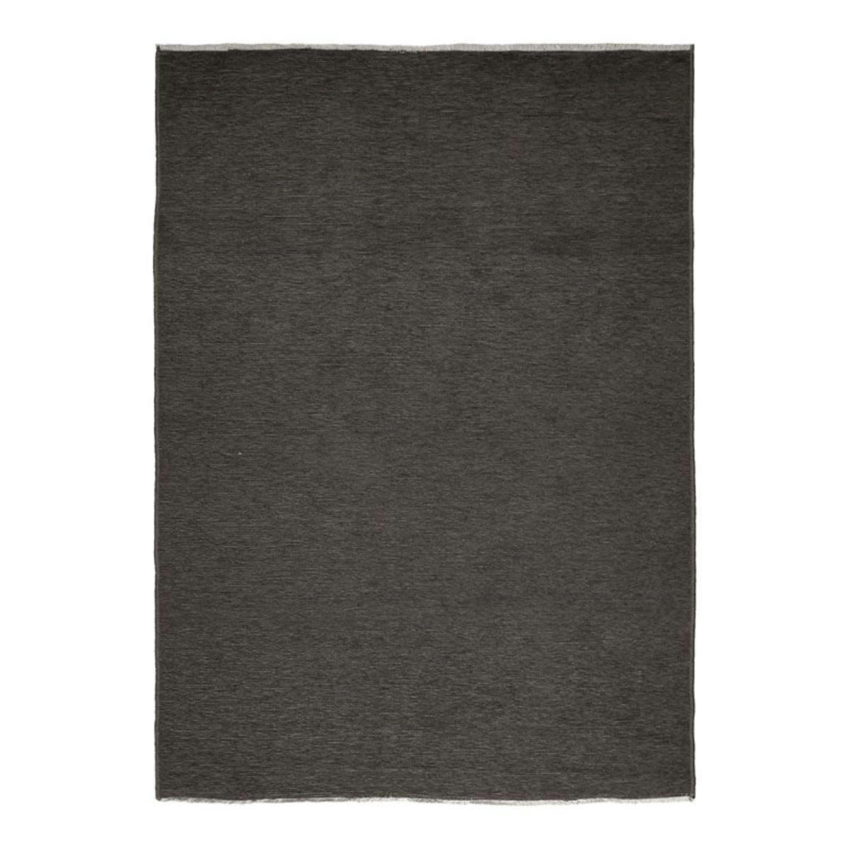 REVERSIBLE - Tapis réversible bleu pétrole/gris foncé 120x170