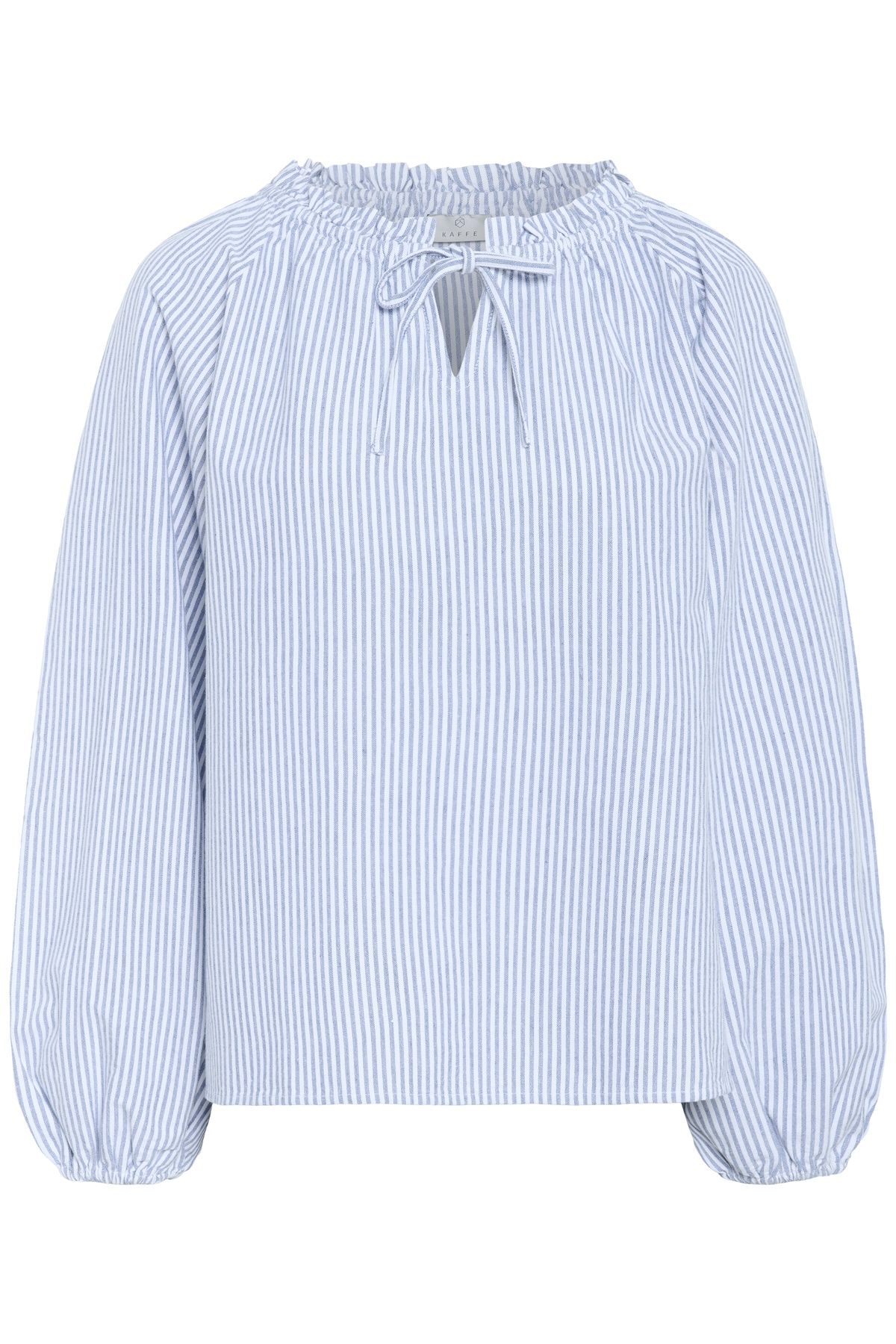 Kaffe KAnelly Blouse Notch Neck Long Sleeves