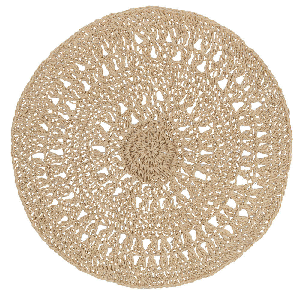 NINO - Set de table en papier tressé beige