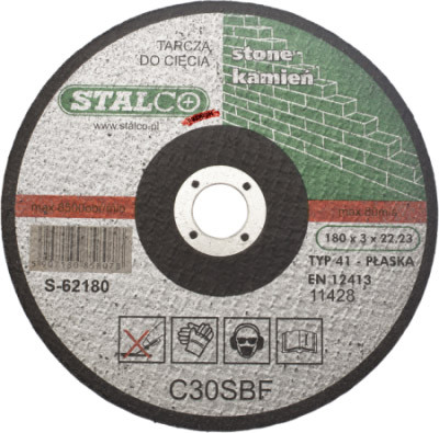 Tarcza do cięcia betonu płaska ø115 x 1,5 x 22,23 mm STALCO S-62015