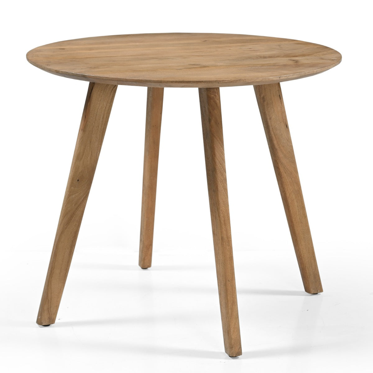 Giga Meubel Eettafel Oslo Rond - Mangohout - Naturel - 90x90x76cm