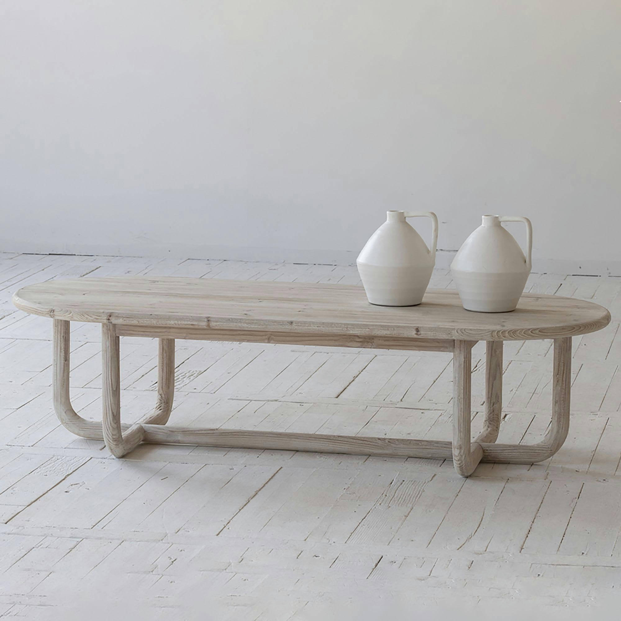 KRISTEN - Table basse en pin recyclé