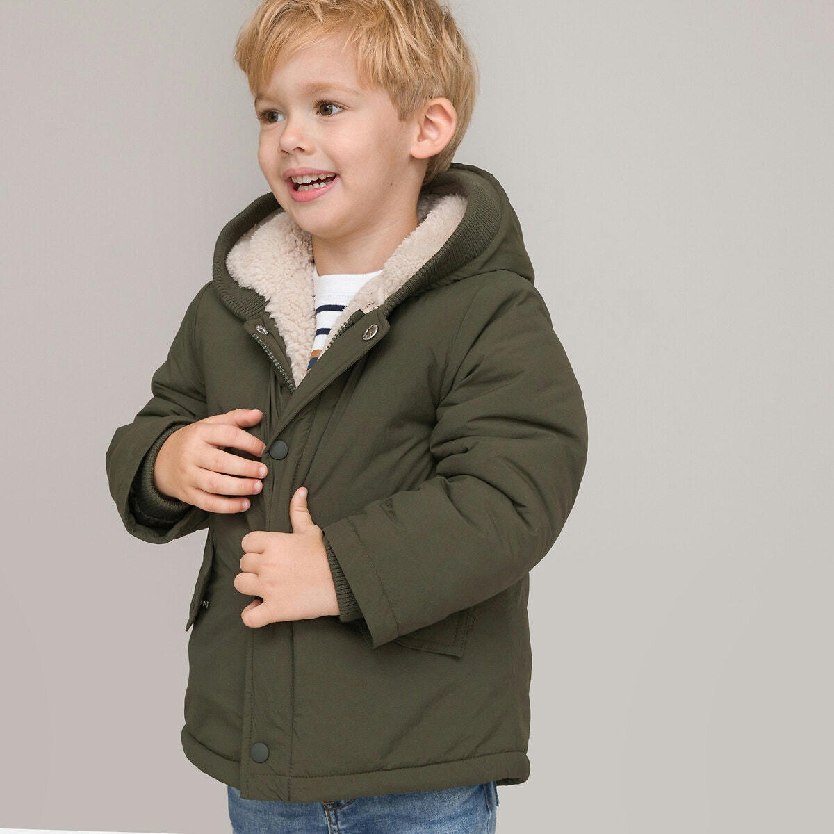 Parka hiver doublée maille peluche