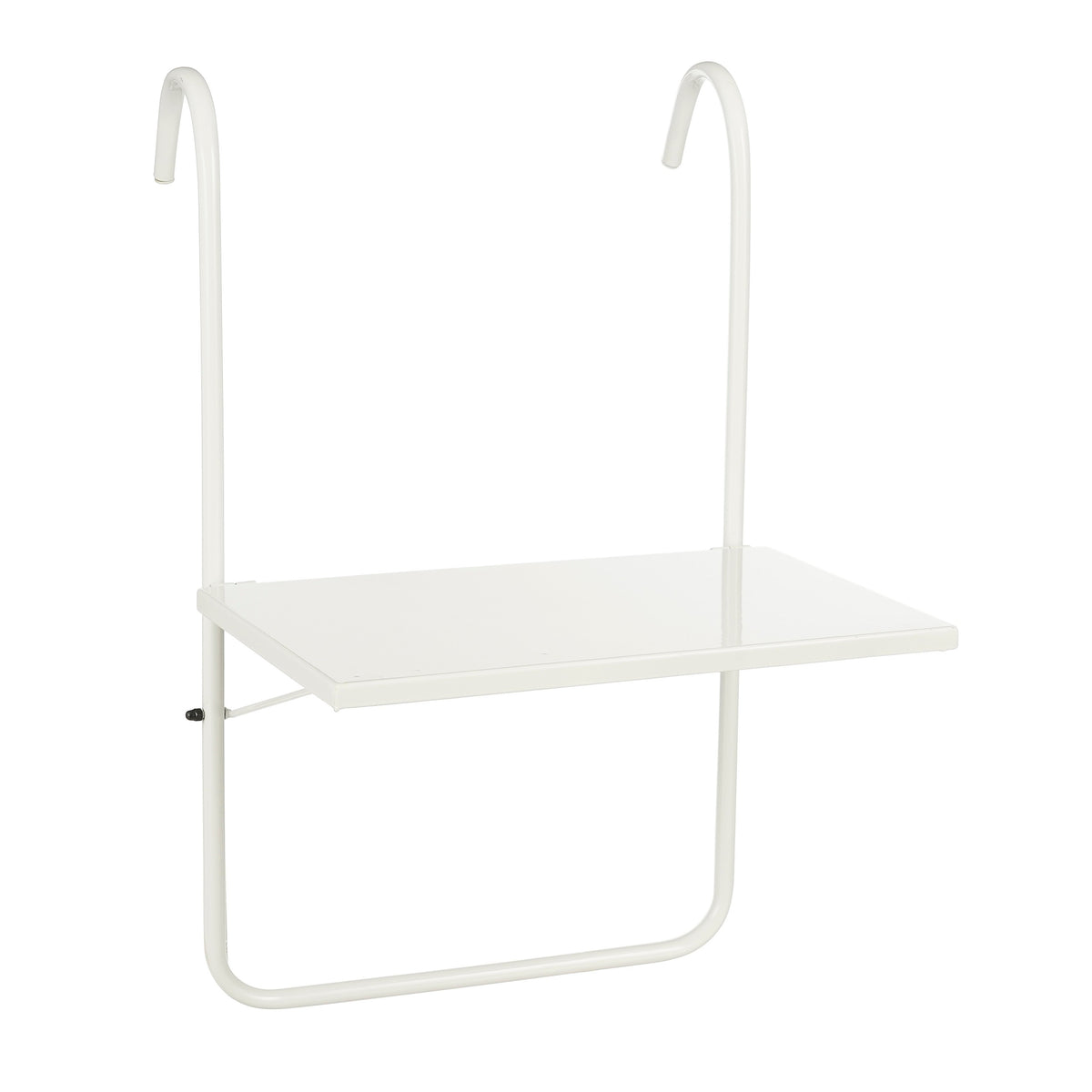 Mica Decorations Seatle Hangtafel Balkon - Tafeltje Buiten - Plateau voor Balkon - 57,5 x 38 cm - Metaal - Wit