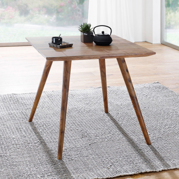 FineBuy Stół do jadalni drewno brązowy 80 cm