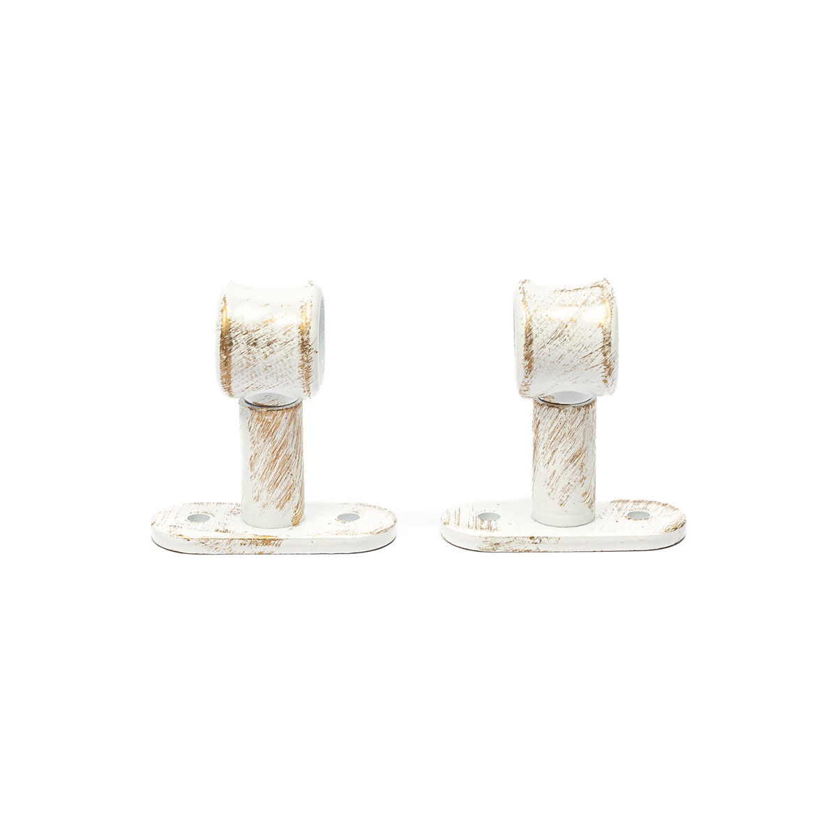 Conjunto 2 suportes simples branco 50mm