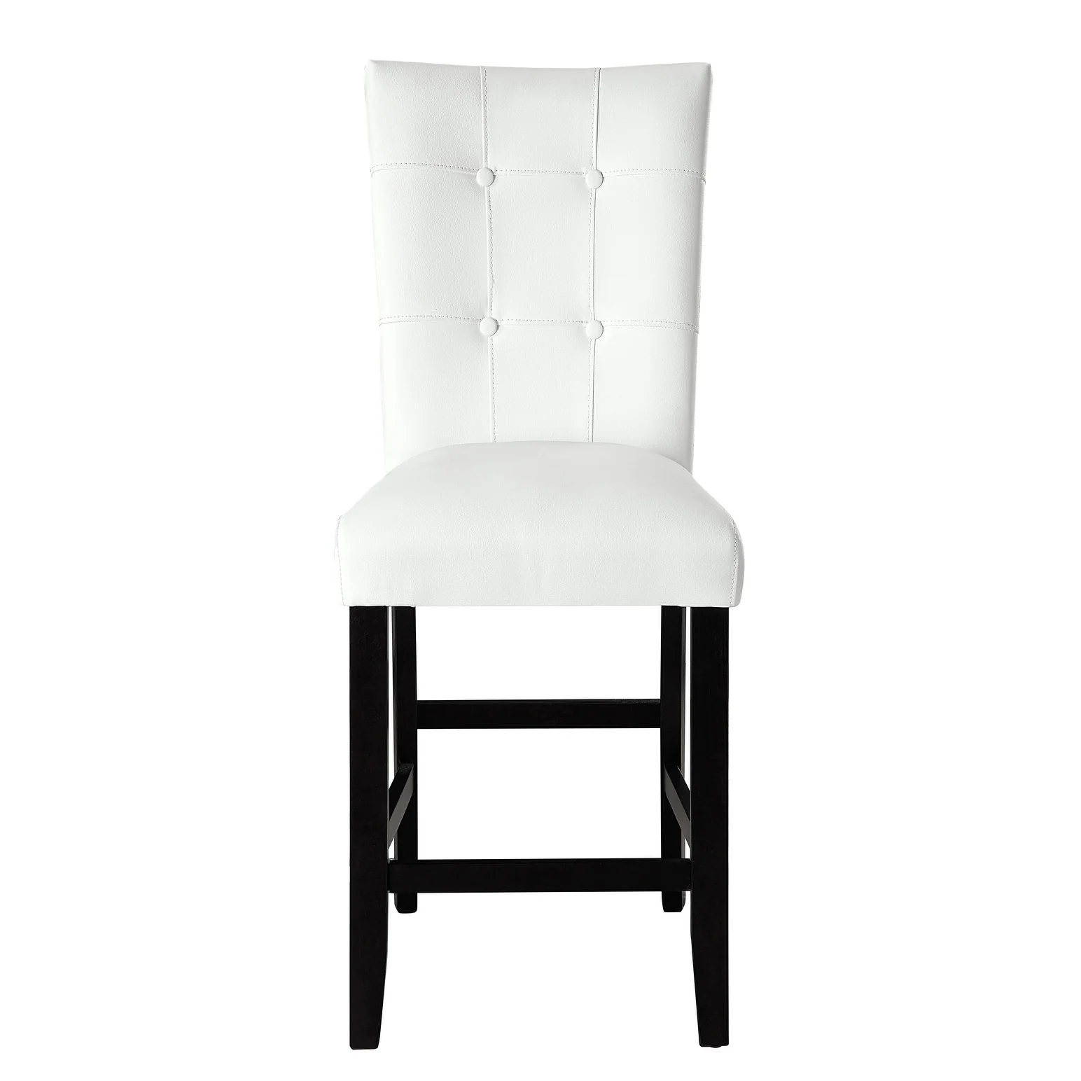 Thomason White and Black Tufted Back Counter Height Stools (Set of 2)