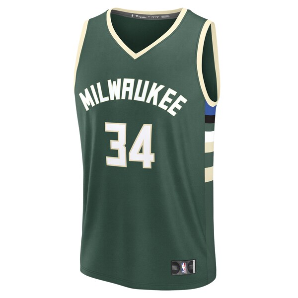 Giannis Antetokounmpo Milwaukee Bucks  Fast Break Replica Player Jersey - Icon Edition - Hunter Green
