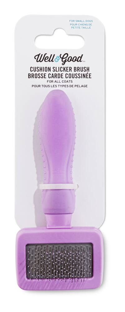 Well & Good Cushion Dog Slicker Brush, X-Small, Assorted