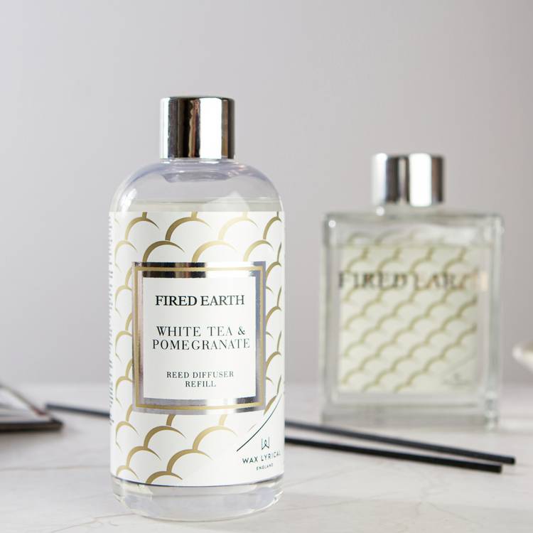 Fired Earth 200ml Diffuser Refill- White Tea & Pomegranate