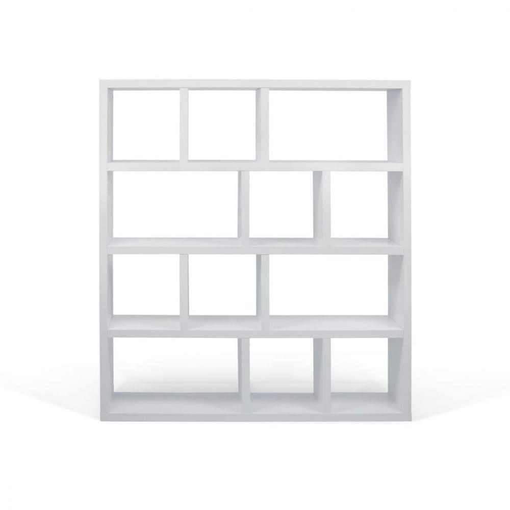 BERLIN - Bibliothèque effet bois blanc laqué