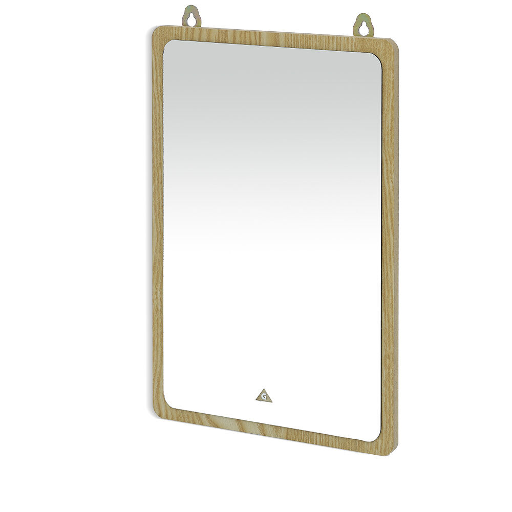 Miroir rectangulaire contour bois 20xH30cm