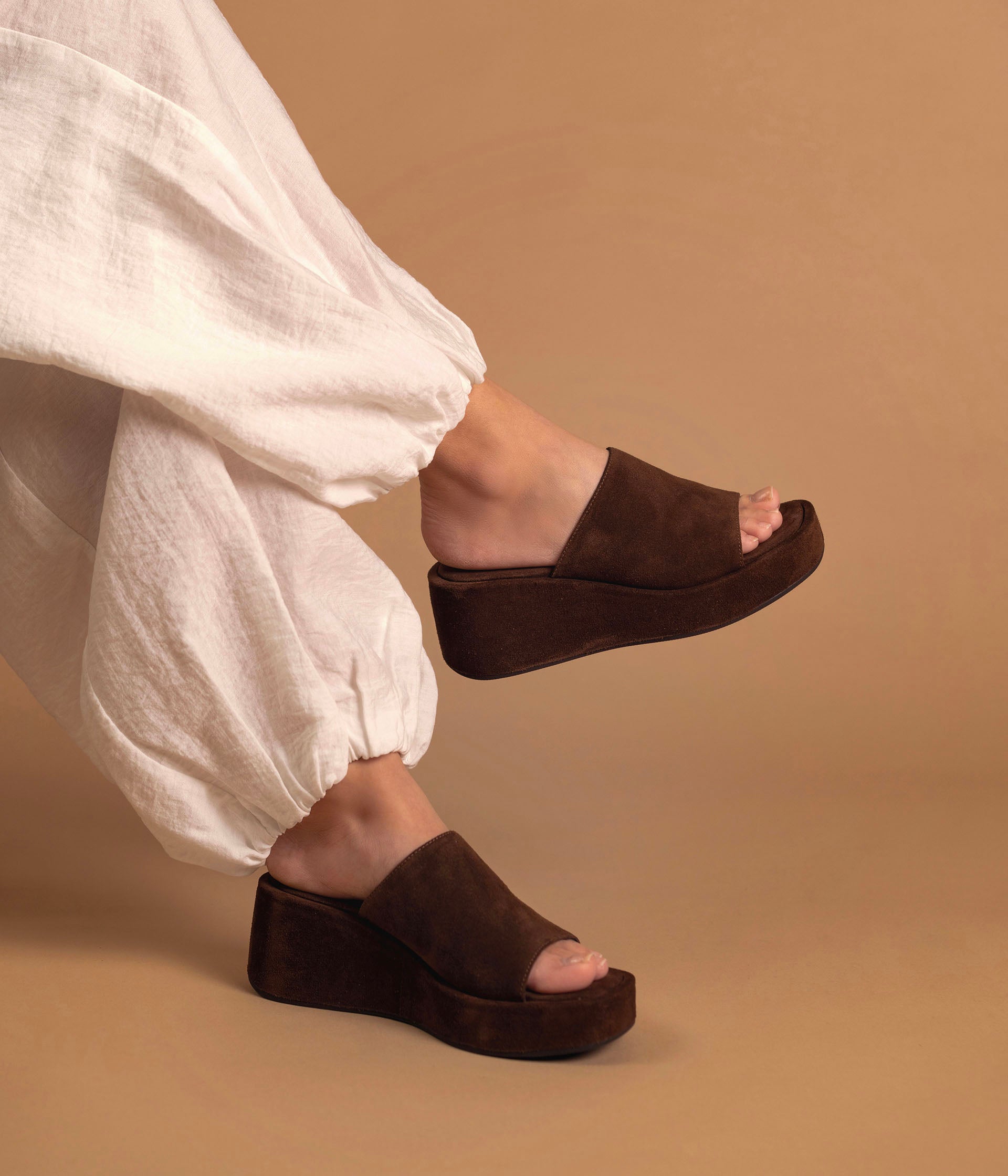 Mule ouverte Haurore chocolat